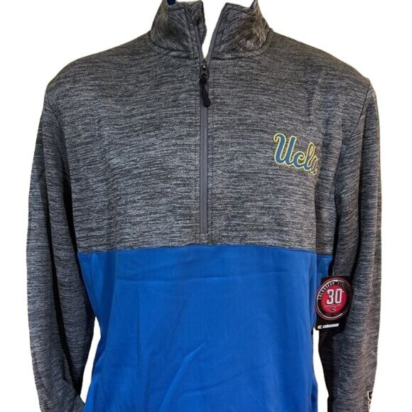 UCLA Performance Jacket Mens Large Pullover Quarter Zip New - Picture 1 of 7